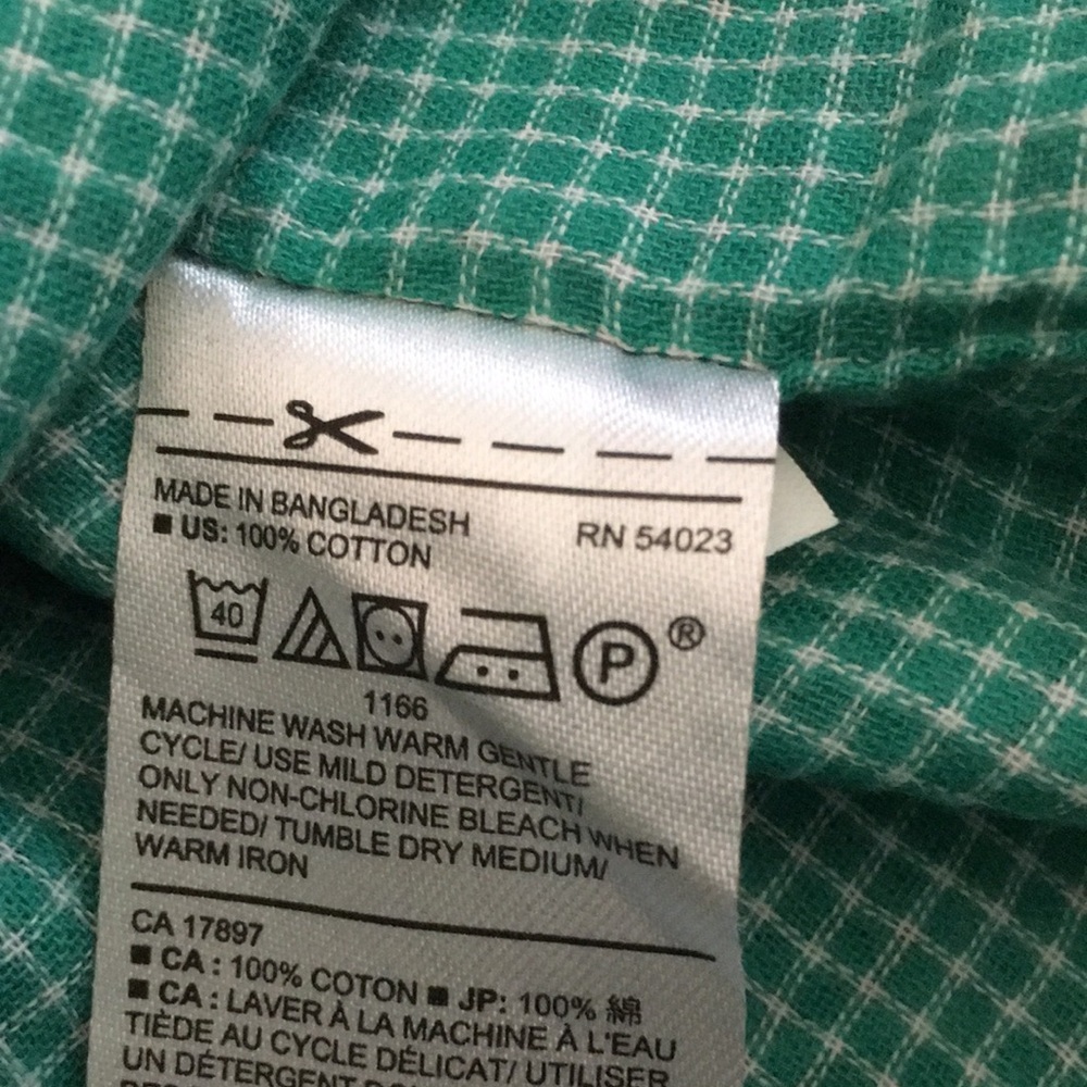 Banana republic Men's Light Blue Palm-Print Button-Up Shirt L 100% cotton - Picture 4 of 5